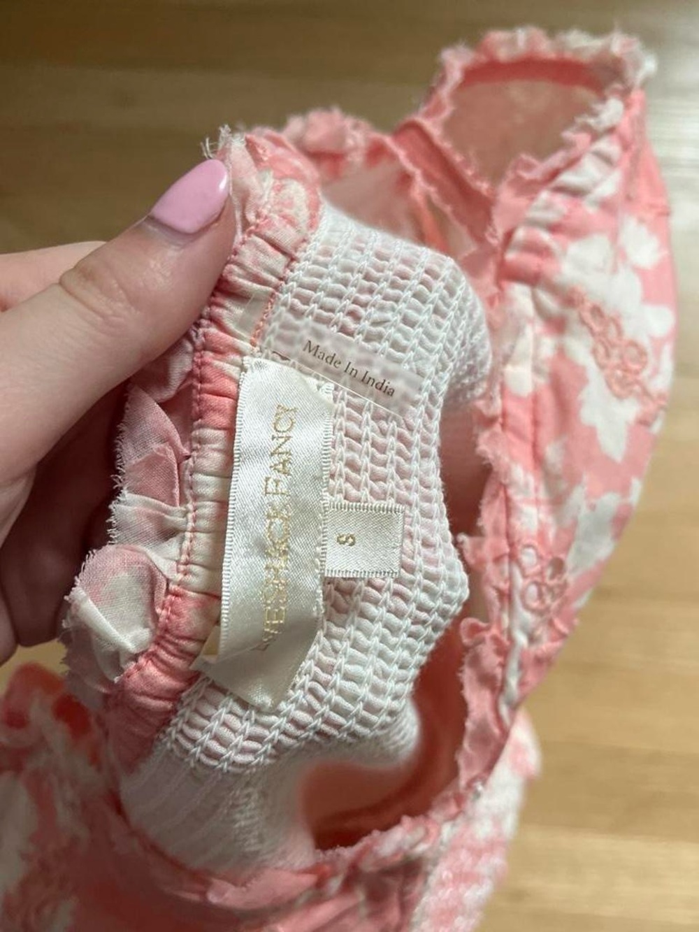 LoveShackFancy Coral and White Floral Smocked Dress - Picture 6 of 6